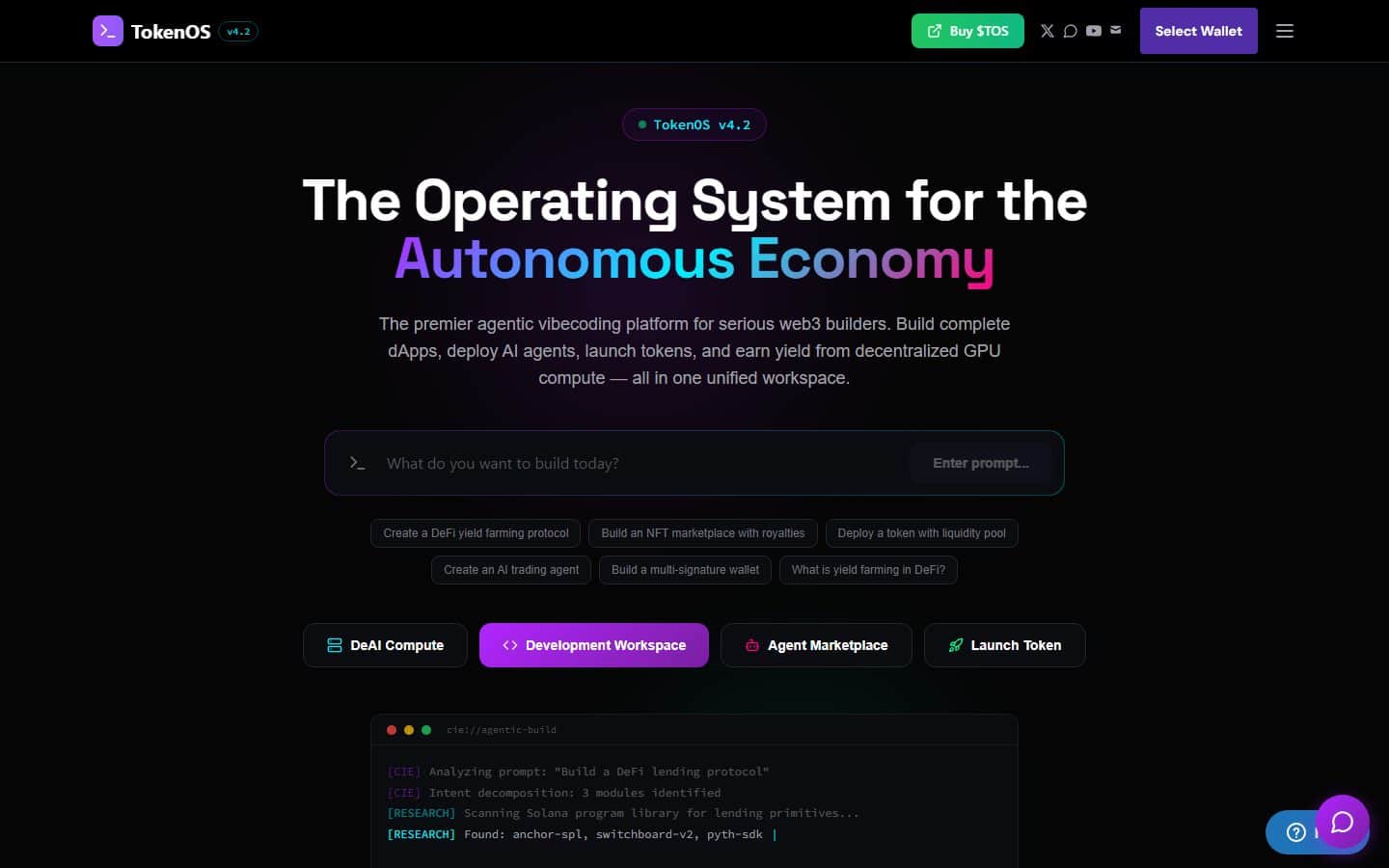 TokenOS, AI, Web3 & Decentralized Compute Platform