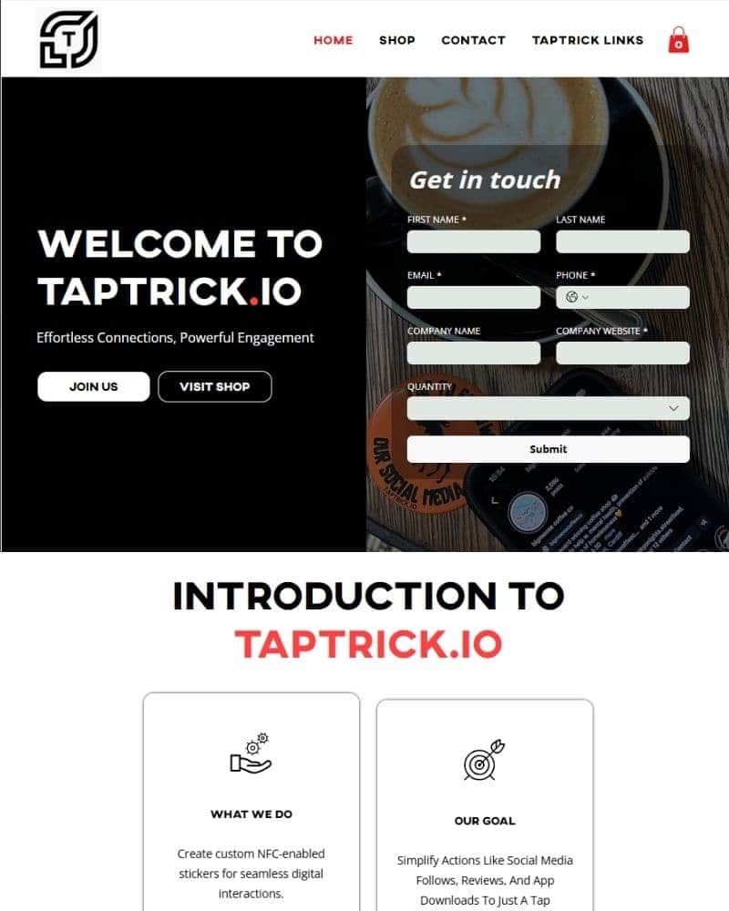 TapTrick.io, NFC Contact Sharing
