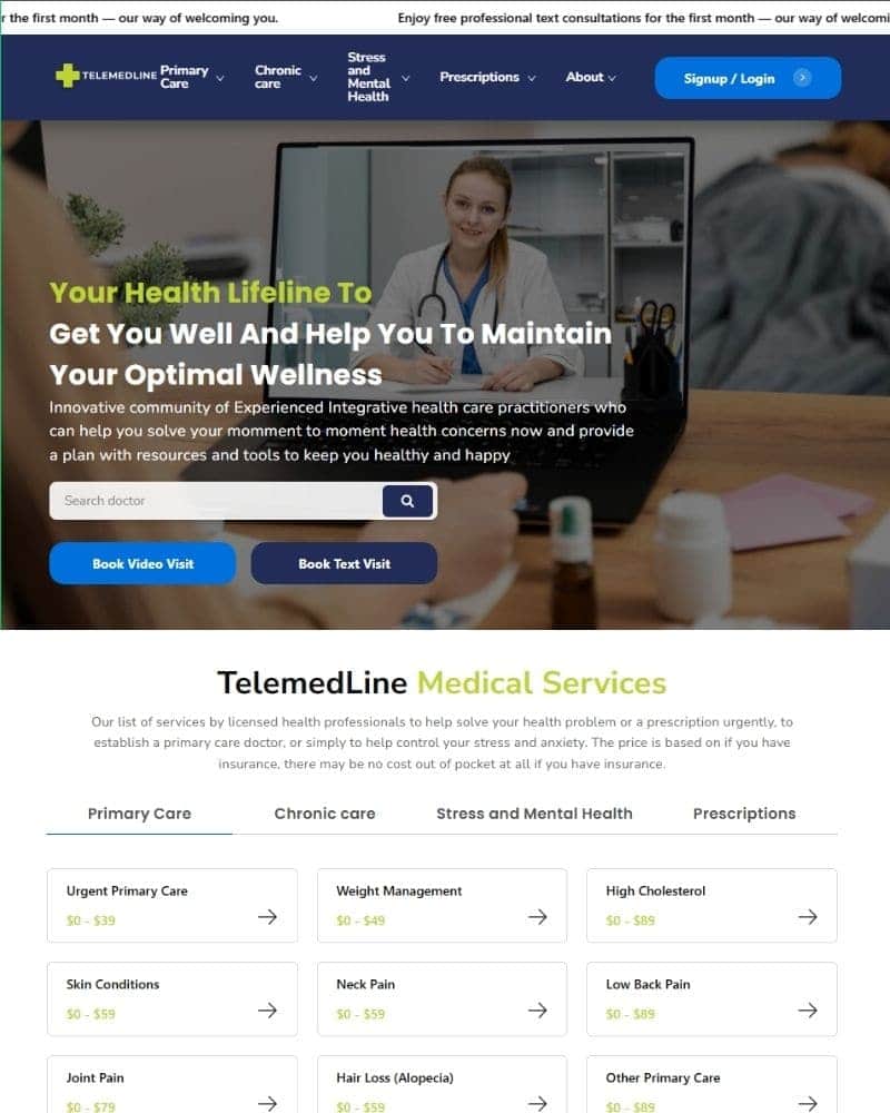 TeleMedLine, Telehealth Platform